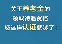 关于养老金的领取待遇资格，您这样认证就够了！